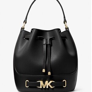 Michael Kors Reed Medium Pebble Leather Bucket Bag